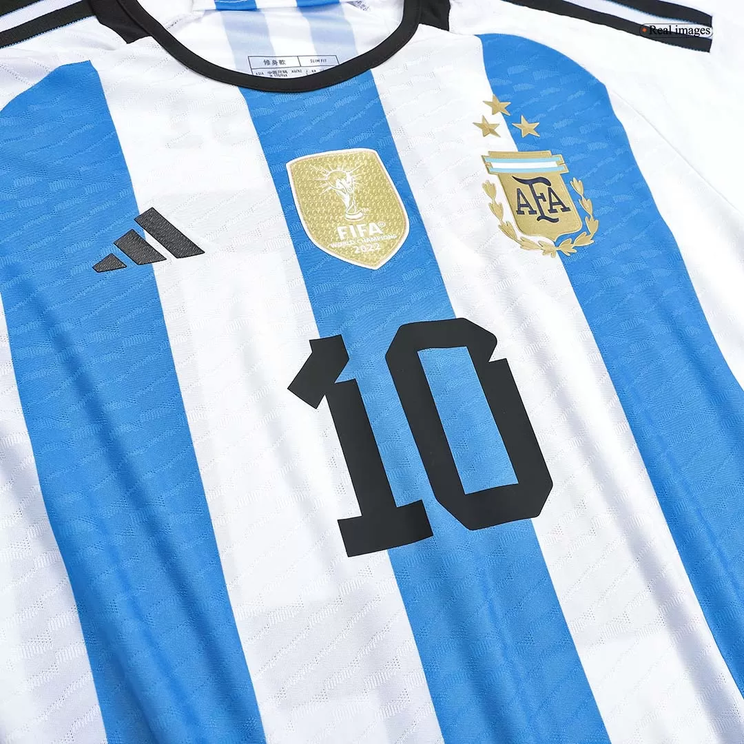 adidas Argentina 2022-2023 3-Star Lionel Messi #10 Home Replica