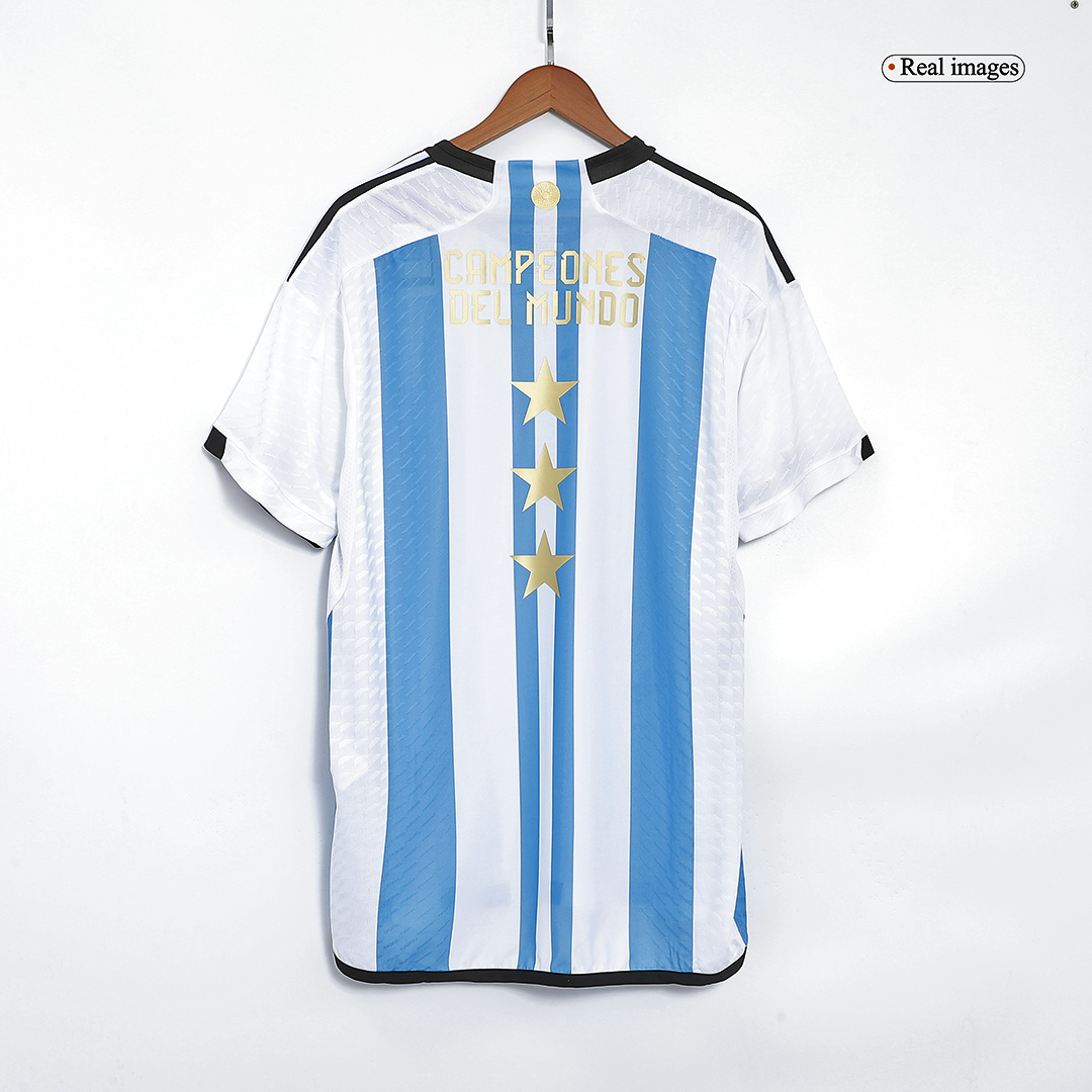 Authentic Champions Argentina 3 Stars Home Soccer Jersey 2022 - soccerdeal