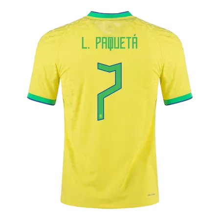 L. PAQUETÁ #7 Brazil Home Soccer Jersey 2022 - soccerdeal