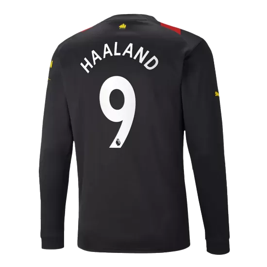 HAALAND 9 Manchester City Away Long Sleeve Soccer Jersey 2022/23