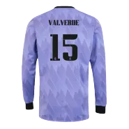 VALVERDE #15 Real Madrid Away Long Sleeve Soccer Jersey 2022/23 - soccerdealshop
