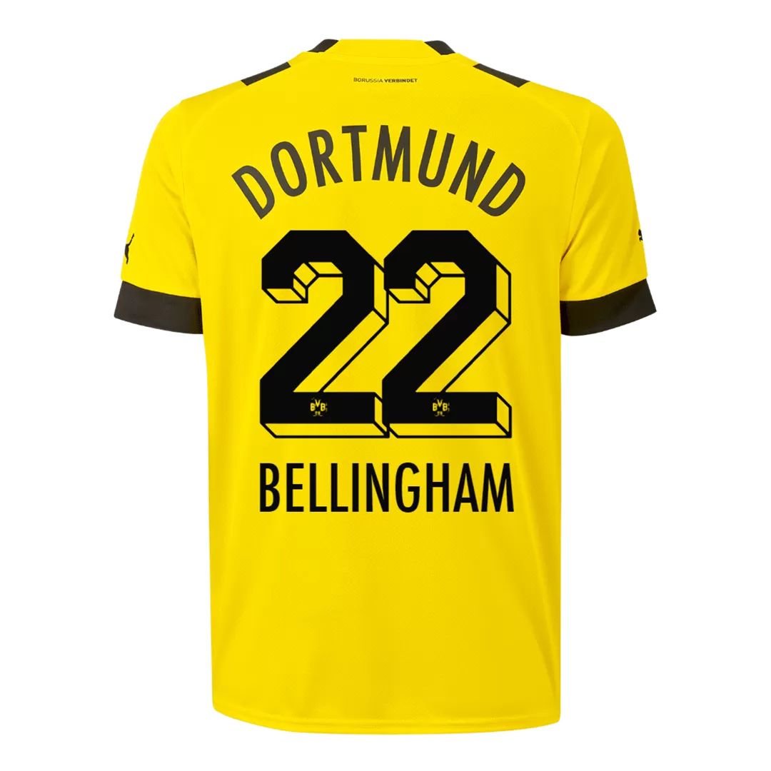 BELLINGHAM #22 Borussia Dortmund Home Soccer Jersey 2022/23