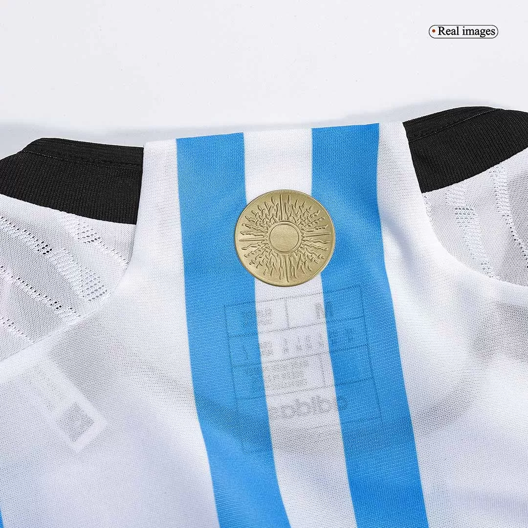 SignMESSI #10 Argentina Jersey 2022 Authentic Home -THREE STARS