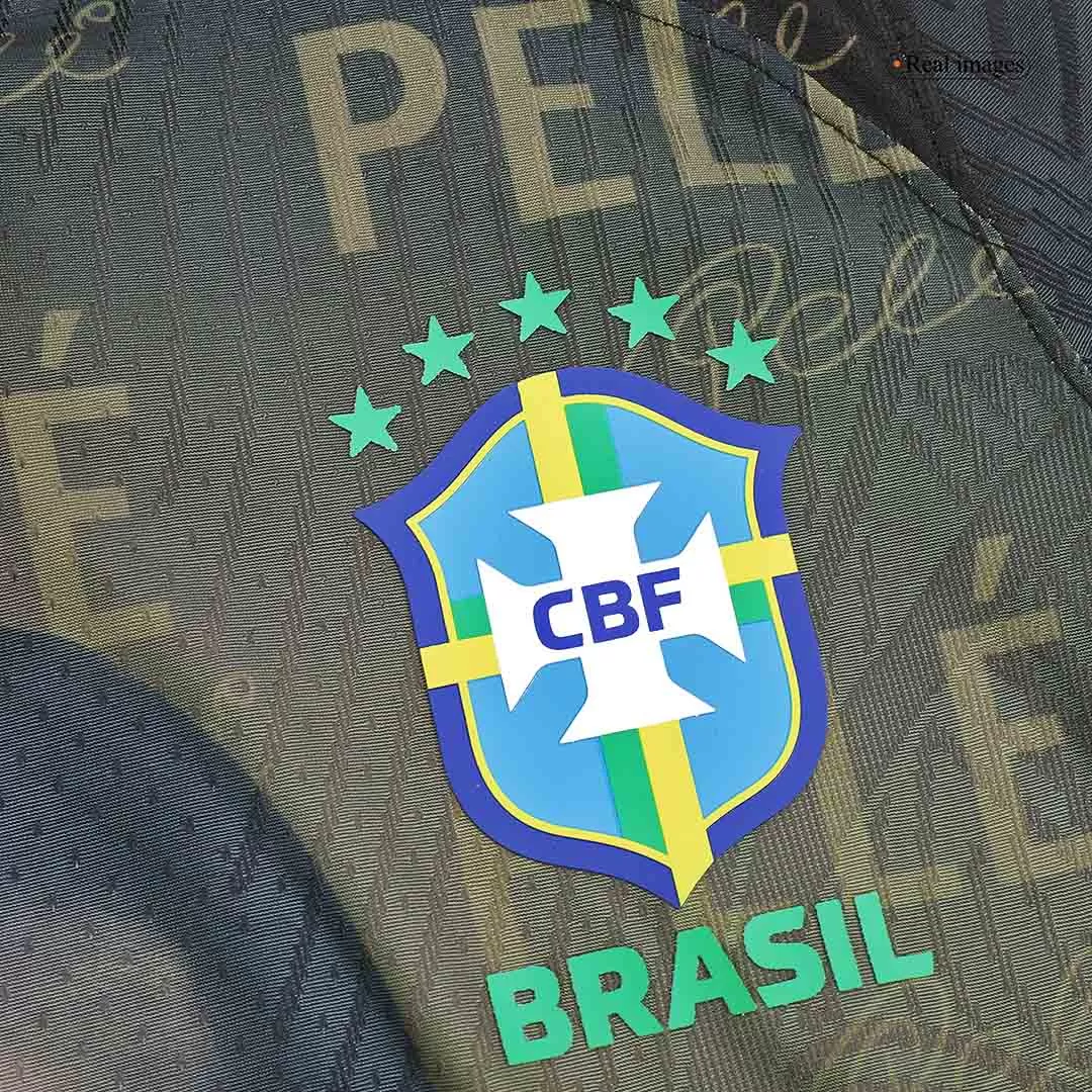 Player Version 2022 Brazil PELE Black Commemorative Black Jersey -  Kitsociety