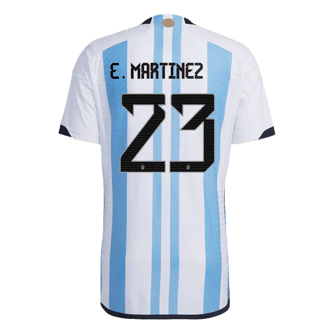 3 Stars 2023 Argentina Green E.Martinez Goalkeeper Final Match Jersey With  Full Patches - Kitsociety