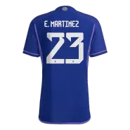 Authentic E. MARTINEZ #23 Argentina 3 Stars Away Soccer Jersey 2022 - soccerdealshop