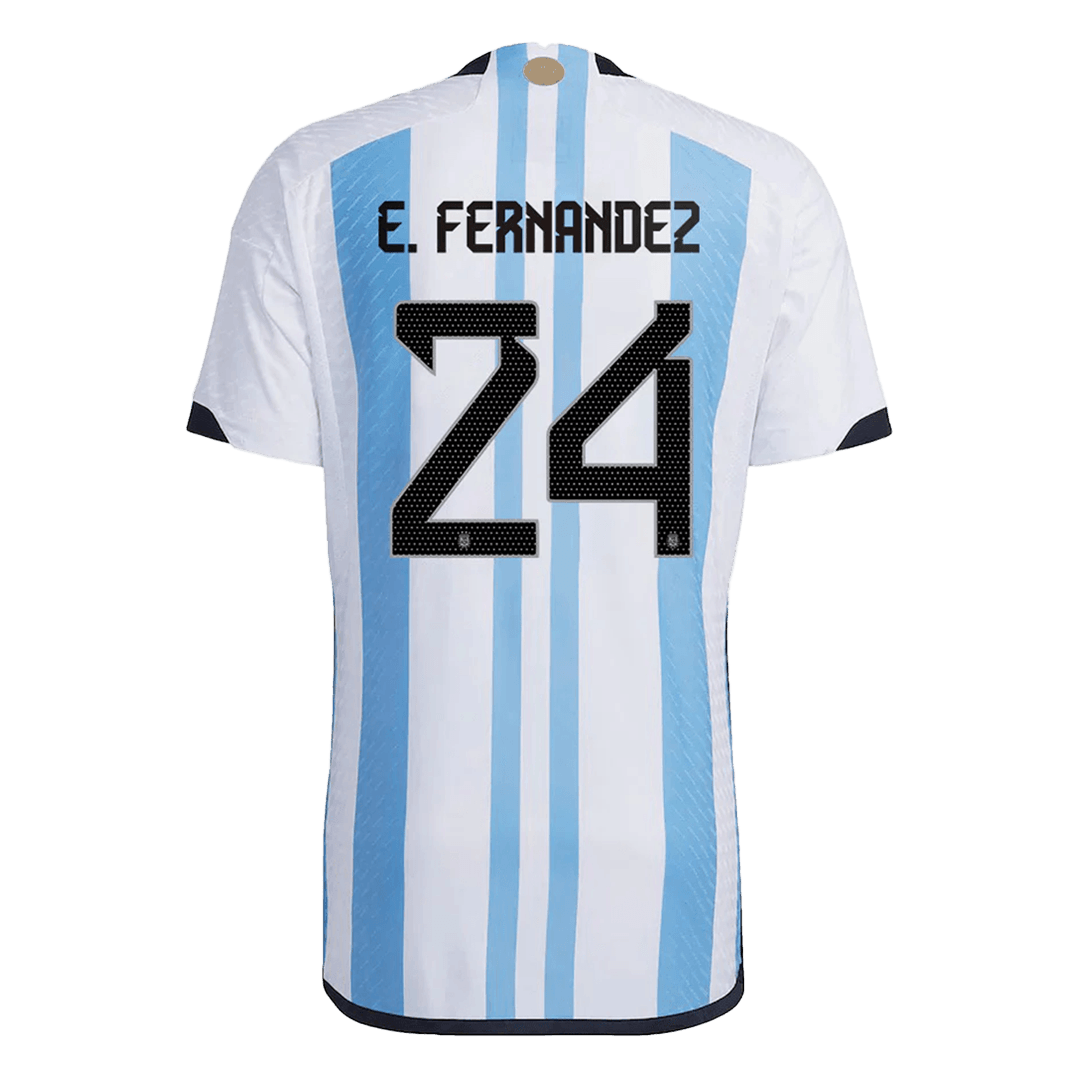 SignMESSI #10 Argentina Jersey 2022 Home World Cup -THREE STARS