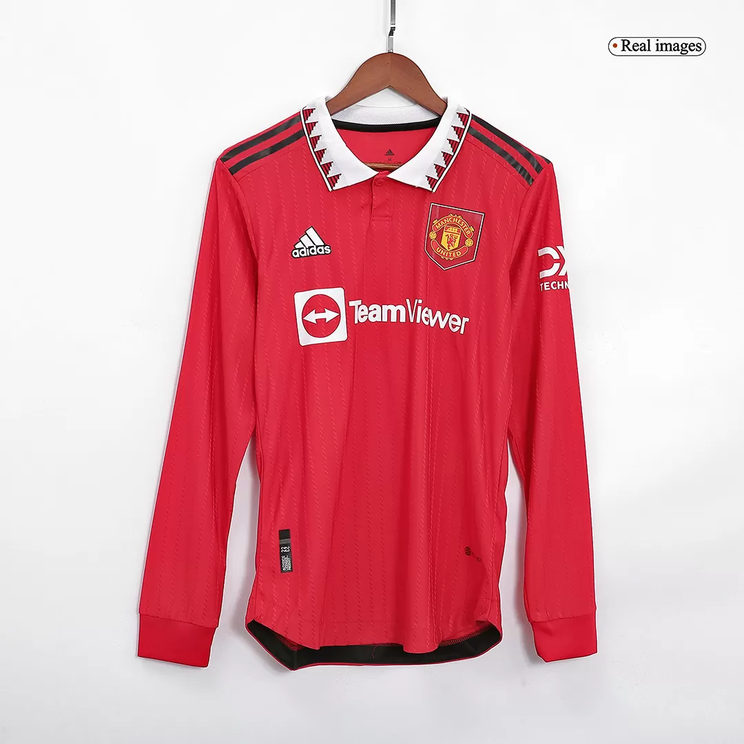 Men's Replica adidas Rashford Manchester United Long Sleeve Home Jersey  22/23, SOCCER.COM