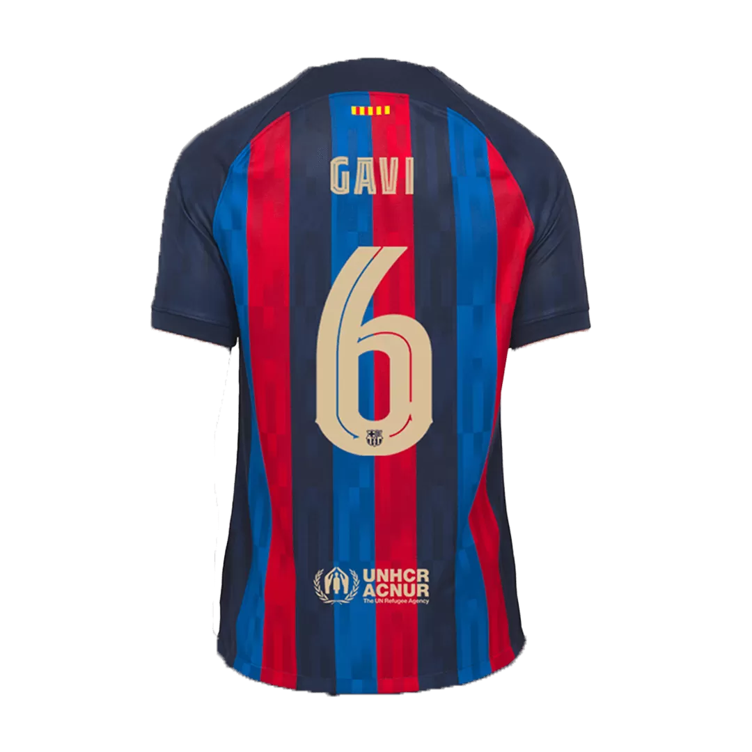 GAVI 6 Barcelona Home Soccer Jersey 2022/23 UCL