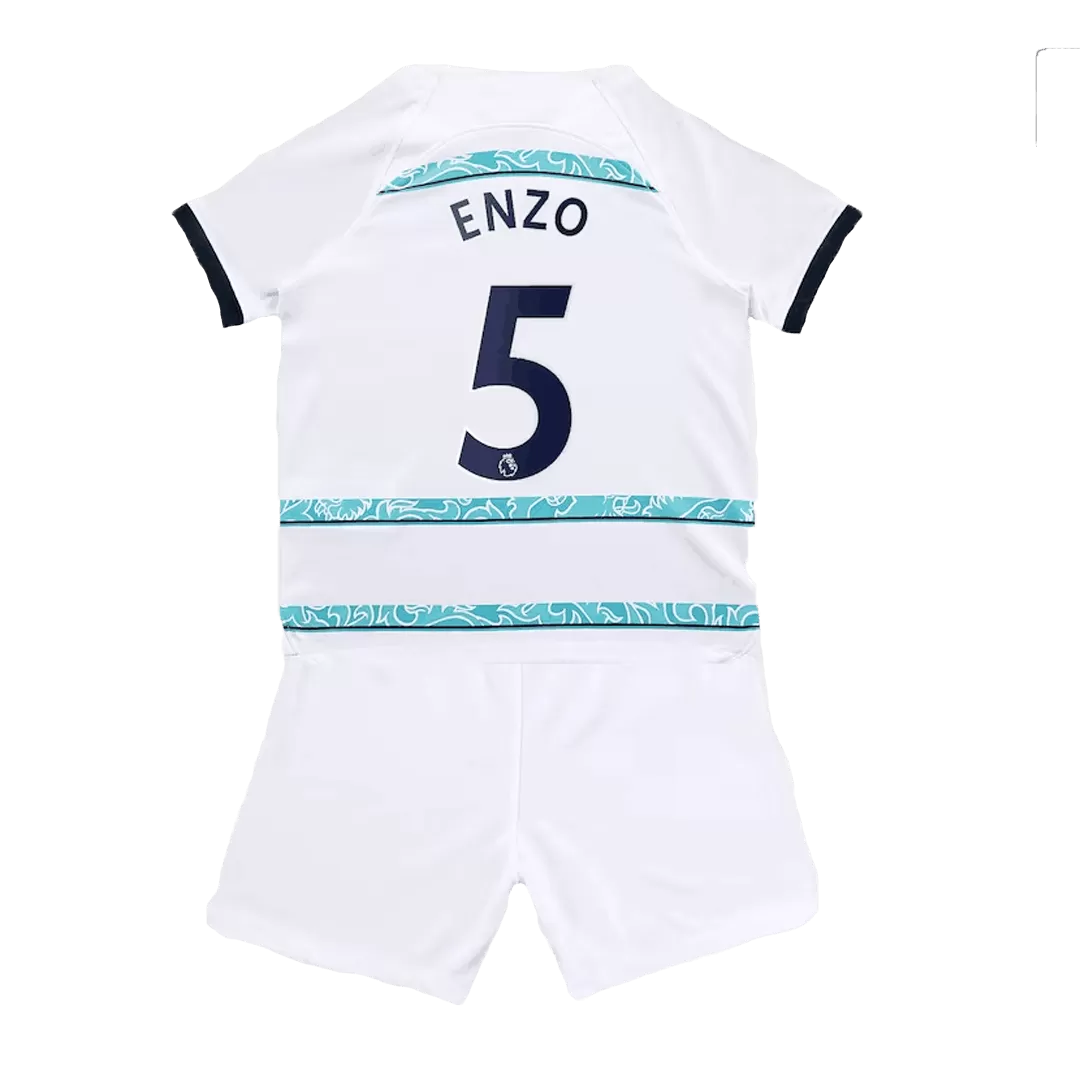 Kid's ENZO #5 Chelsea Away Soccer Jersey Kit(Jersey+Shorts) 2022/23