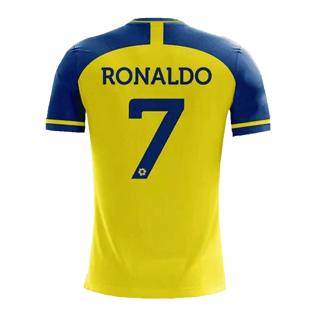 Football Jersey Al Nassr fc home Ronaldo number#7 ( saudi arabian team –  The FootyMan