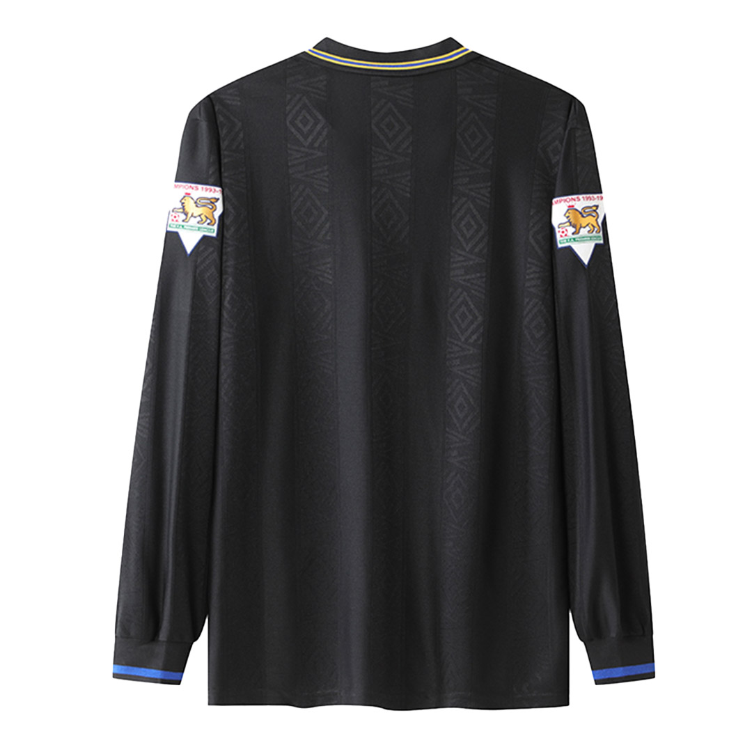Retro 93/95 Manchester United Away Long Sleeve Soccer Jersey - soccerdeal