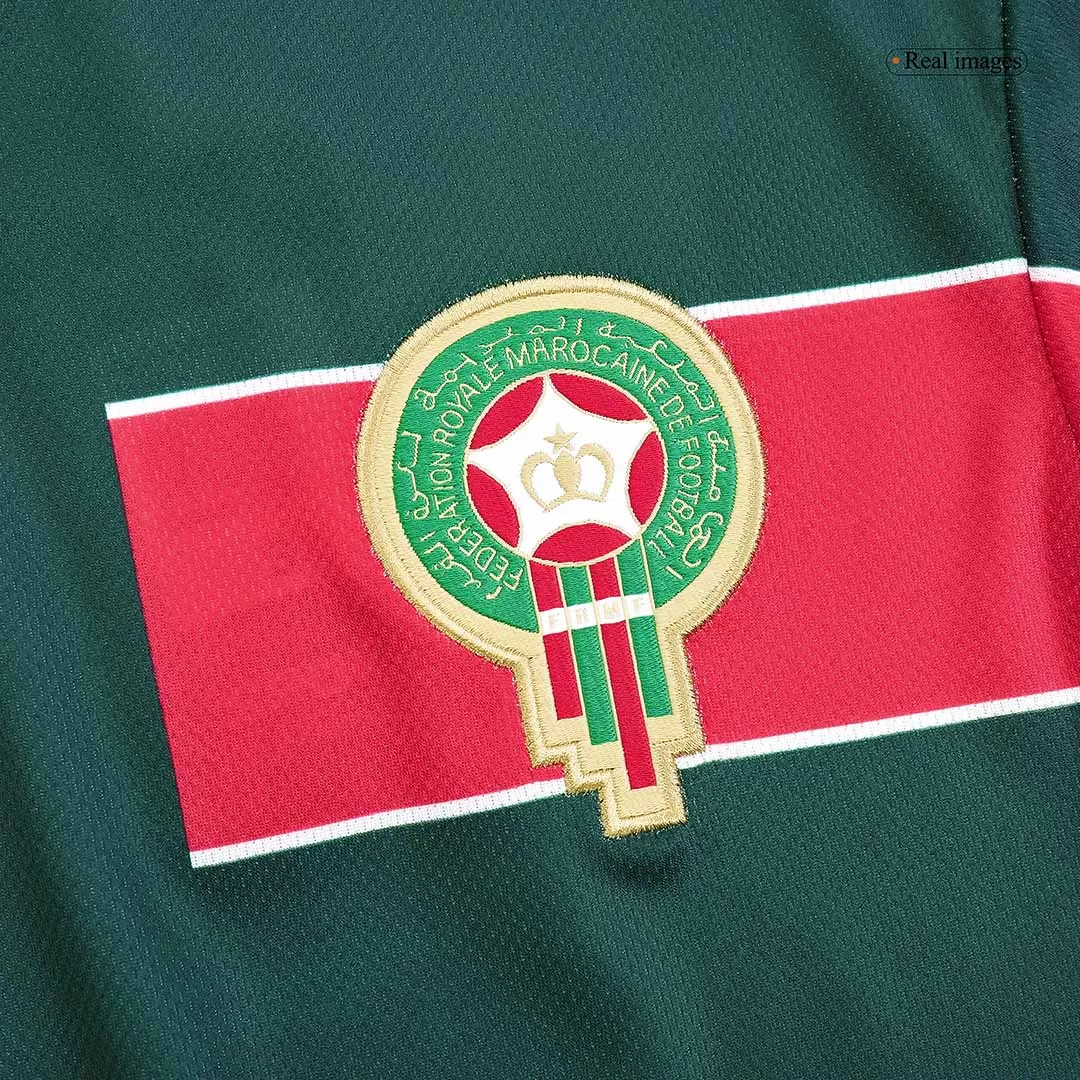 Retro 1998 Morocco Home Long Sleeve Soccer Jersey - soccerdealshop