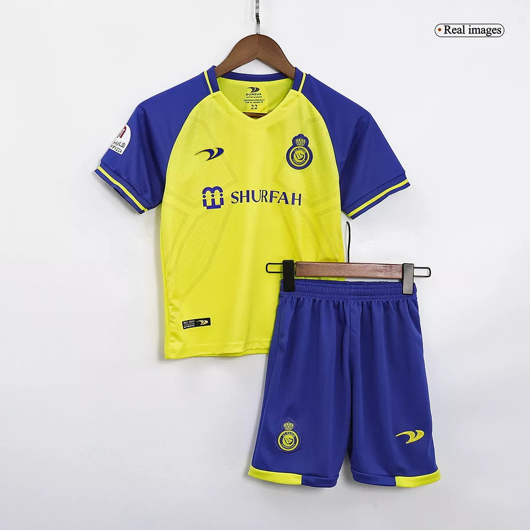 Kid's Al Nassr Home Soccer Jersey Kit(Jersey+Shorts) 2022/23