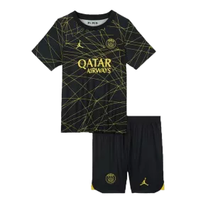 Kid's PSG Fourth Away Soccer Jersey Kit(Jersey+Shorts) 2022/23 - soccerdealshop