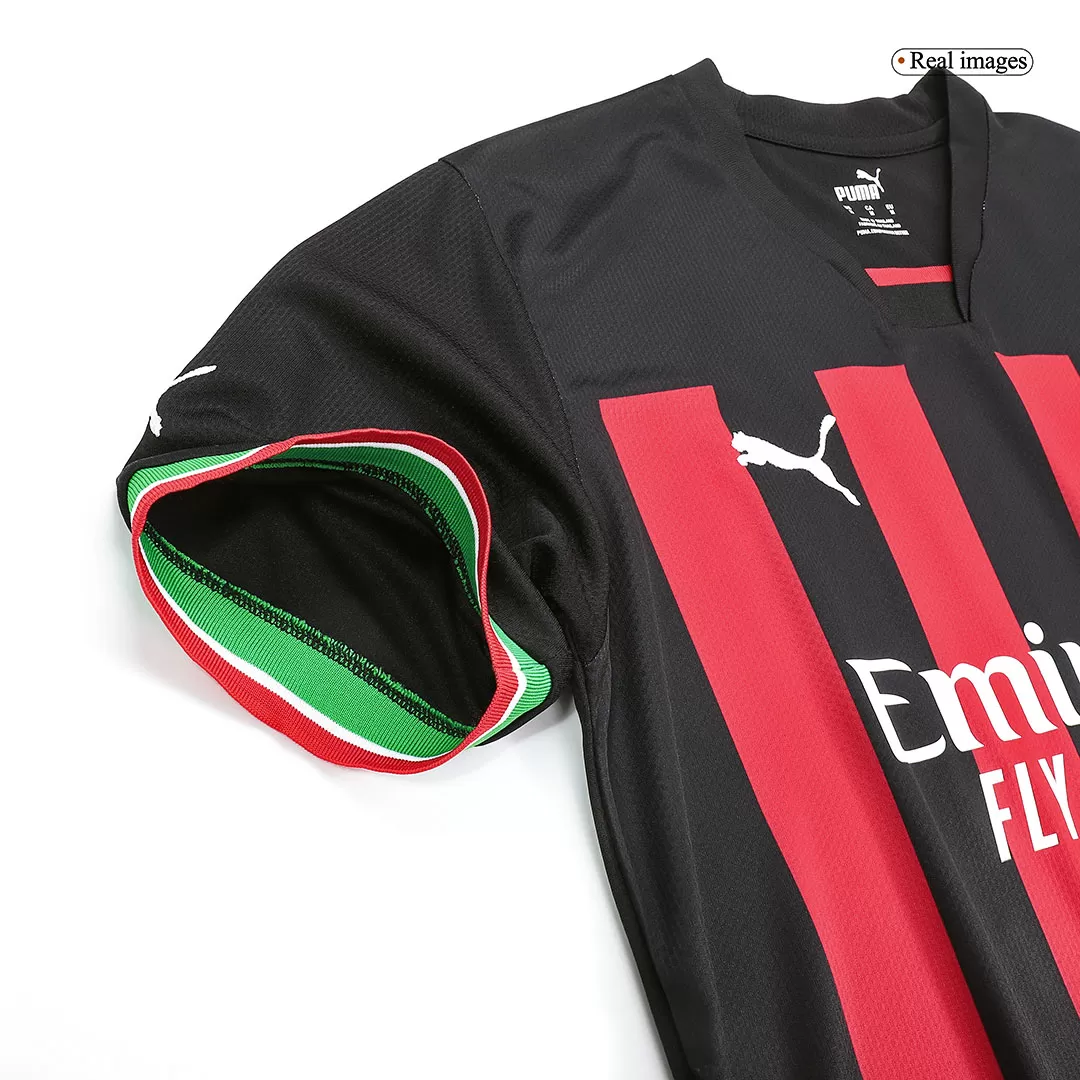 Serie A AC Milan Home Jersey Shirt Black/Red 2022-23 for Women