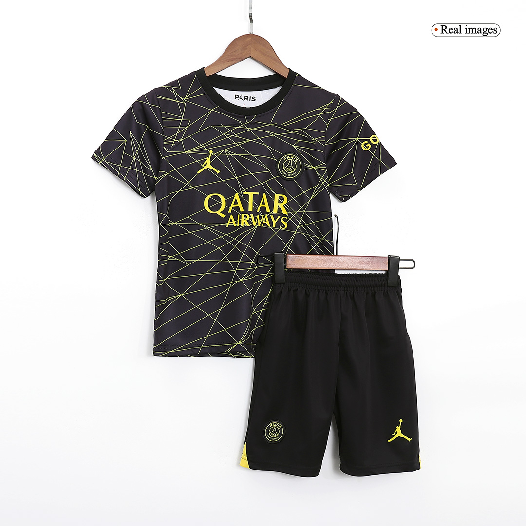Kid's PSG Fourth Away Soccer Jersey Kit(Jersey+Shorts) 2022/23 - soccerdeal