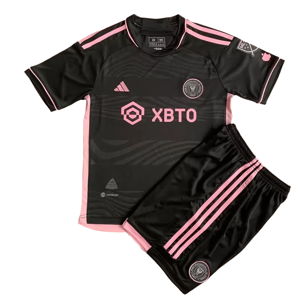 Kid's Inter Miami CF Away Soccer Jersey Kit(Jersey+Shorts) 2023