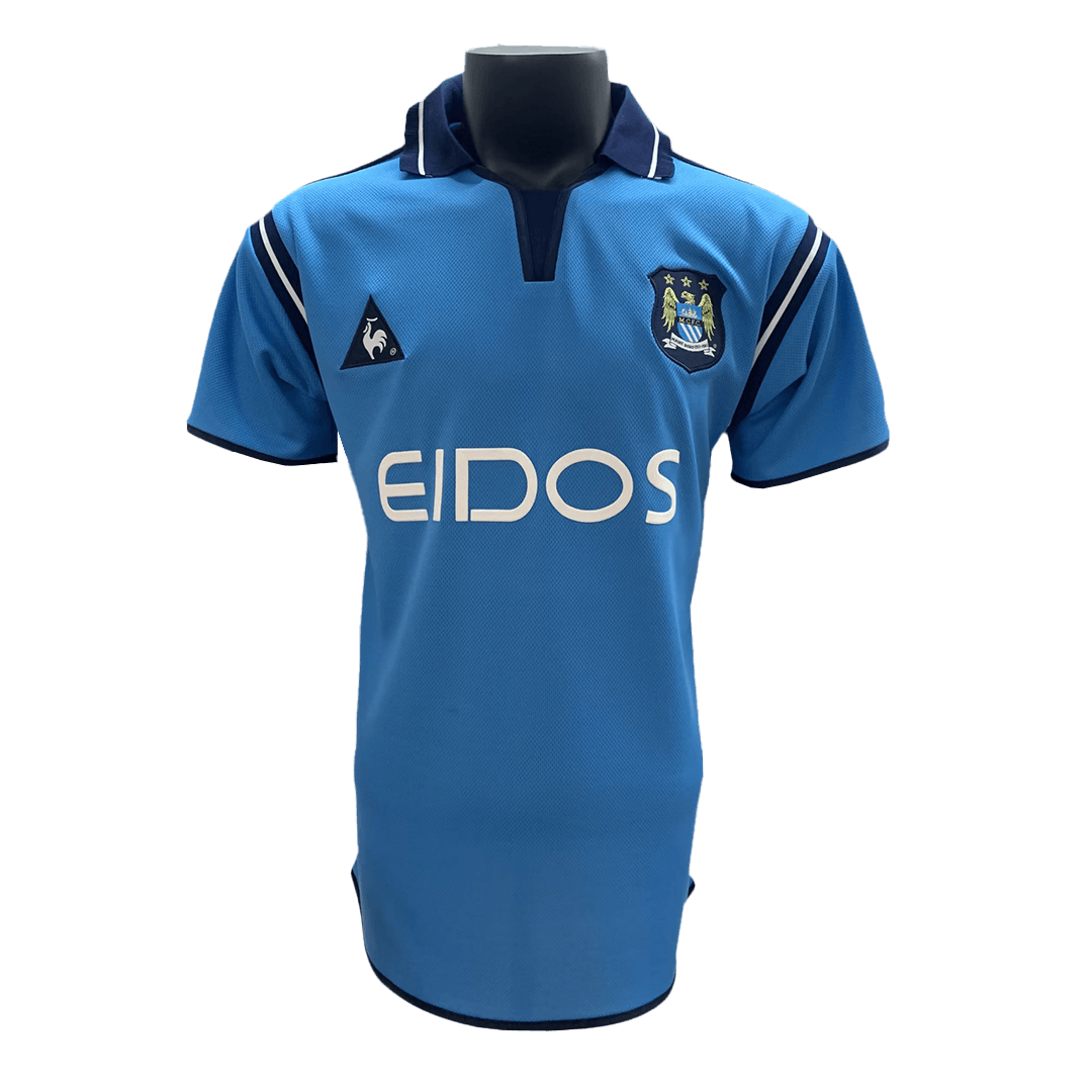 Retro 2001/02 Manchester City Home Soccer Jersey - soccerdeal