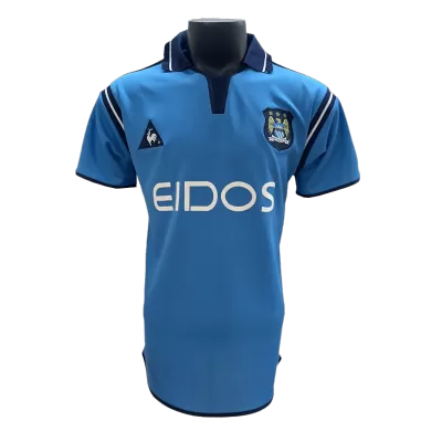 Retro 2001/02 Manchester City Home Soccer Jersey - Soccerdeal