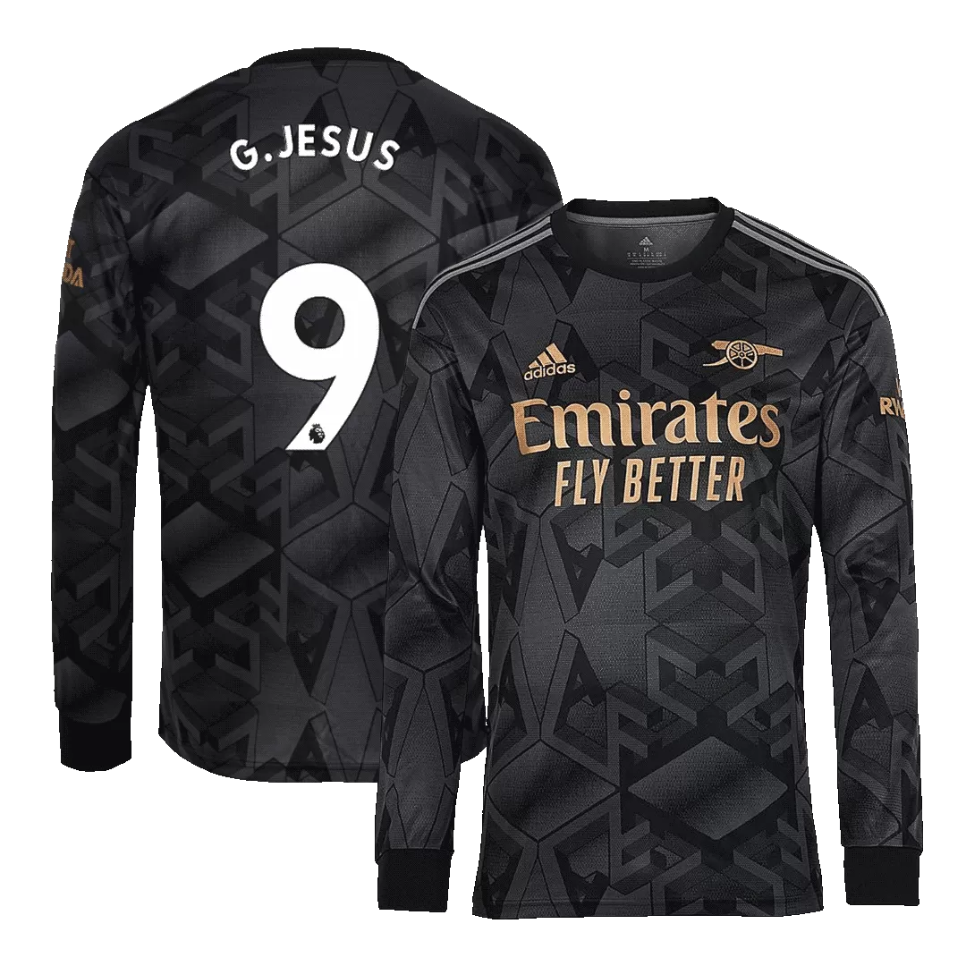 G.JESUS #9 Arsenal Away Jersey 2022/23 - Long Sleeve