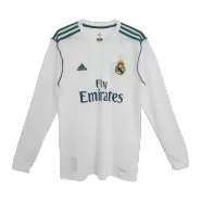 Retro 2017/18 Real Madrid Home Long Sleeve Soccer Jersey - soccerdealshop