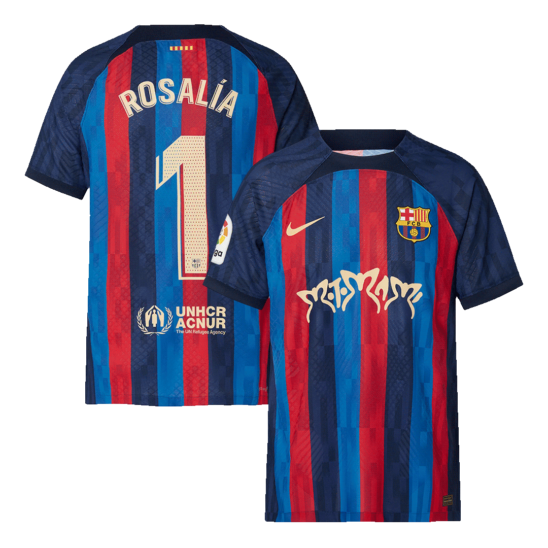 Authentic Barcelona ROSALÍA #1 Motomami Limited Edition Soccer Jersey 2022/23 - soccerdeal