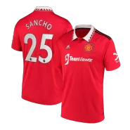 SANCHO #25 Manchester United Home Soccer Jersey 2022/23 - soccerdealshop