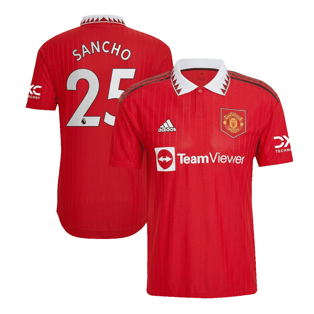 Authentic SANCHO #25 Manchester United Home Soccer Jersey 2022/23 - soccerdeal
