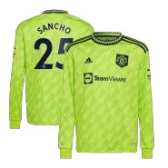 SANCHO #25 Manchester United Third Away Long Sleeve Soccer Jersey 2022/23 - soccerdealshop