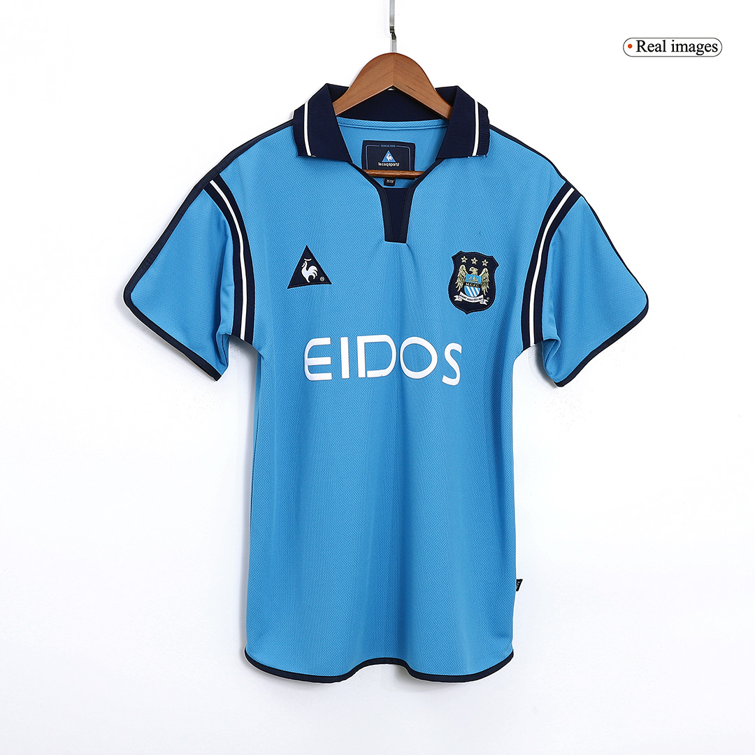Retro 2001/02 Manchester City Home Soccer Jersey - soccerdeal