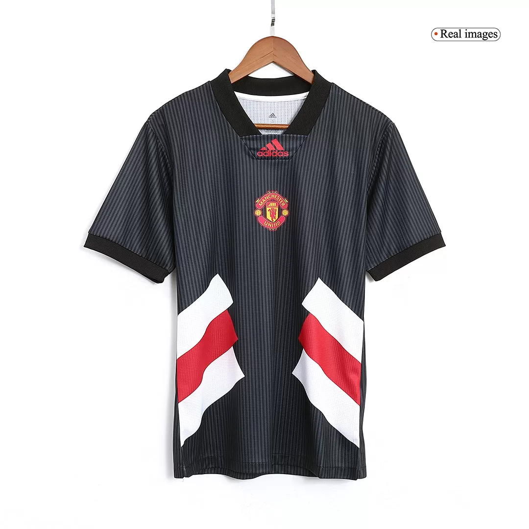 adidas Manchester United FC Icon Jersey 2022/23 - Black, Red & White