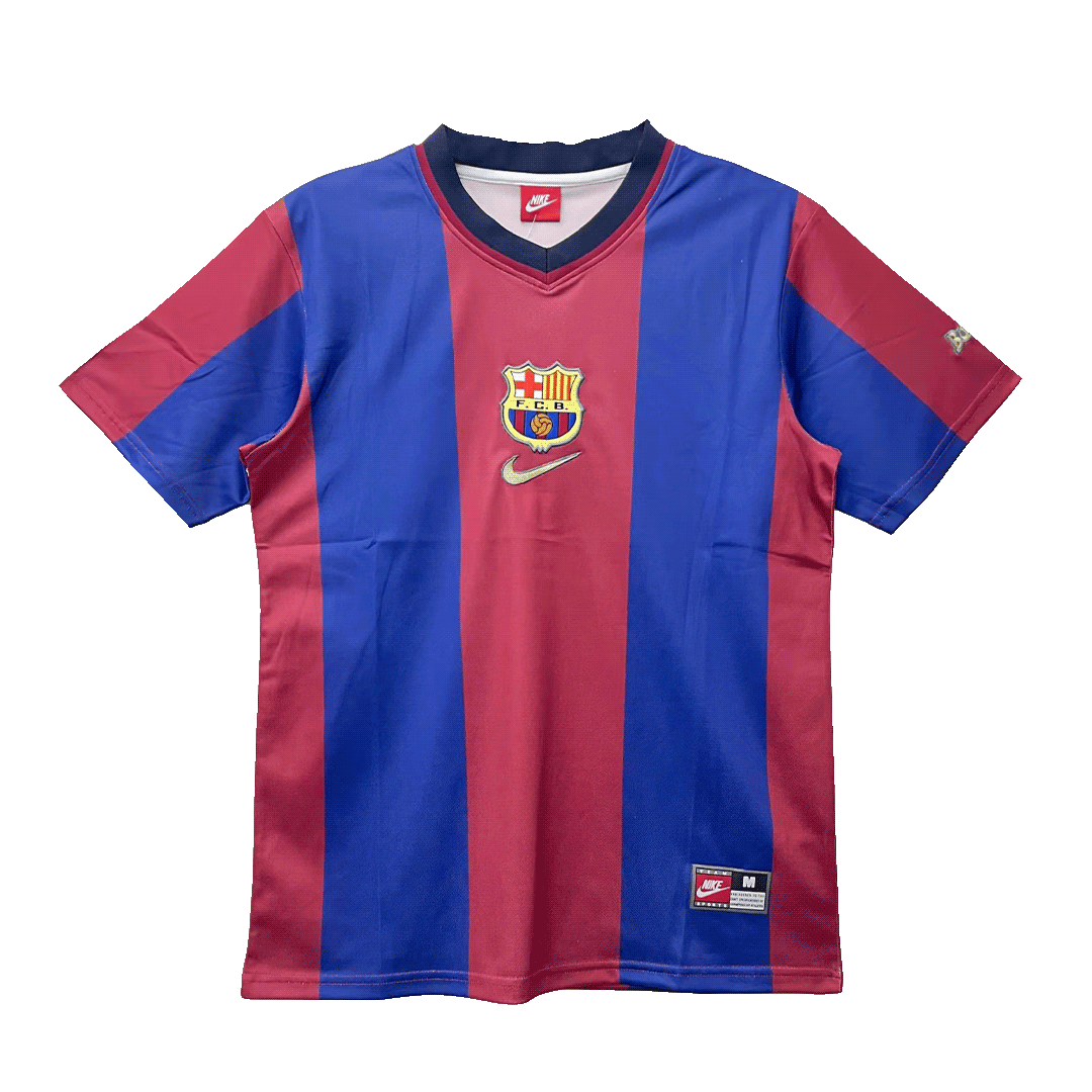 Retro 1998/99 Barcelona Home Soccer Jersey - soccerdeal