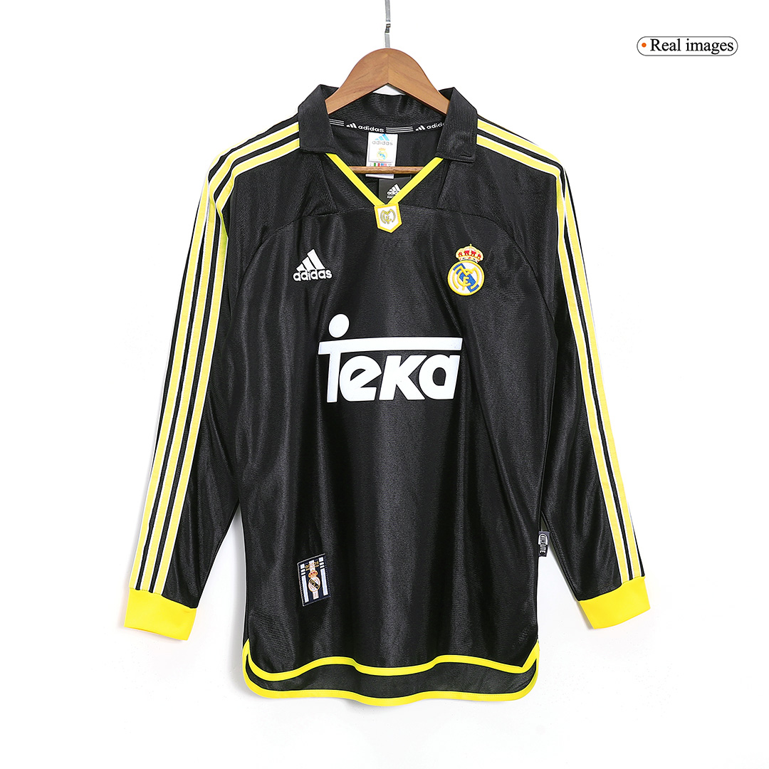 Retro 99/01 Real Madrid Away Long Sleeve Soccer Jersey - soccerdeal