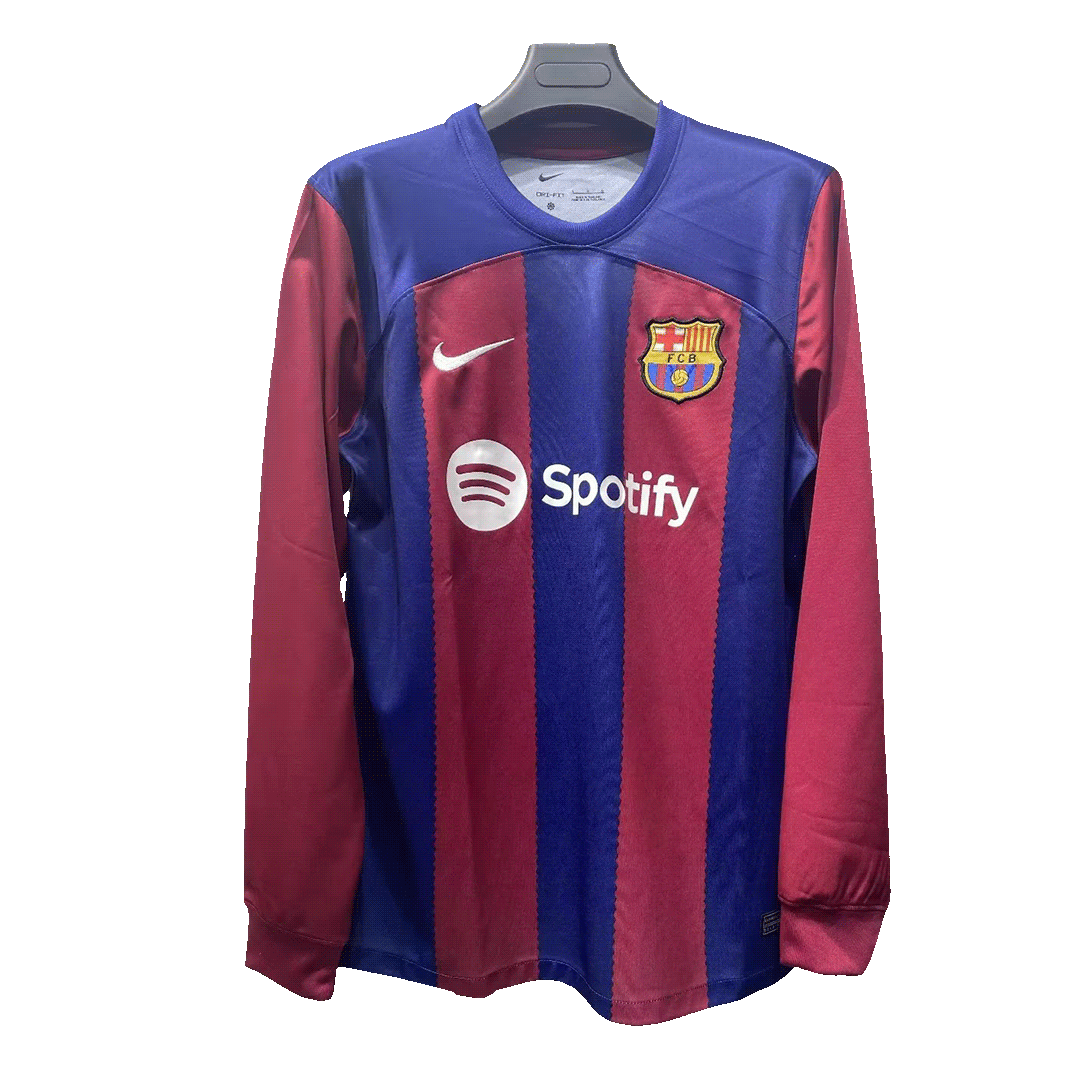 Barcelona Home Long Sleeve Soccer Jersey 2023/24 - soccerdeal