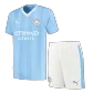 Manchester City Home Soccer Jersey Kit(Jersey+Shorts) 2023/24 - soccerdealshop