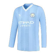 Manchester City Home Long Sleeve Soccer Jersey 2023/24 - soccerdeal
