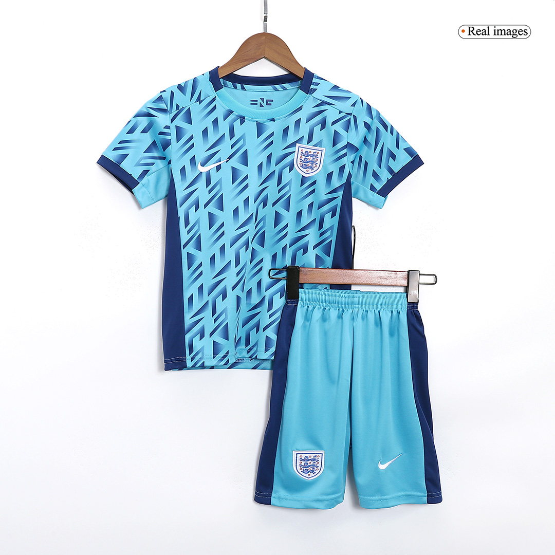 Kid's England Women's World Cup Away Soccer Jersey Kit(Jersey+Shorts) 2023 - soccerdeal
