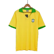 Retro 1957 Brazil Home Soccer Jersey - soccerdeal