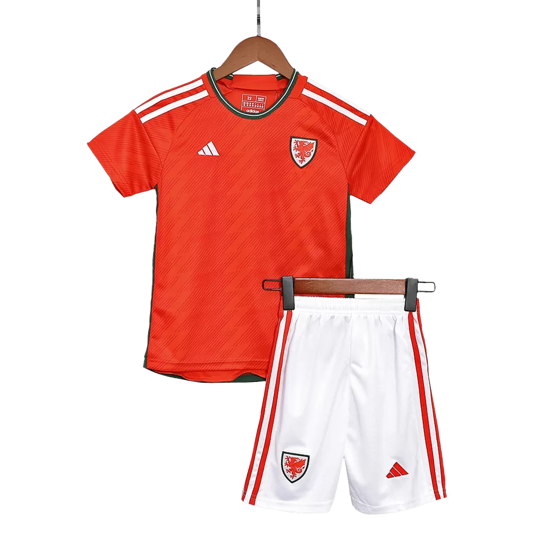 Kid's Wales Home Soccer Jersey Kit(Jersey+Shorts) 2022