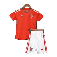 Kid's Wales Home Soccer Jersey Kit(Jersey+Shorts) 2022 - soccerdealshop