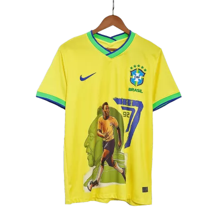 Brazil PELÉ Commemorative Home Soccer Jersey 2022 - soccerdeal