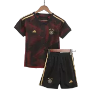 Kid's Germany Away Soccer Jersey Kit(Jersey+Shorts) 2022 - soccerdealshop