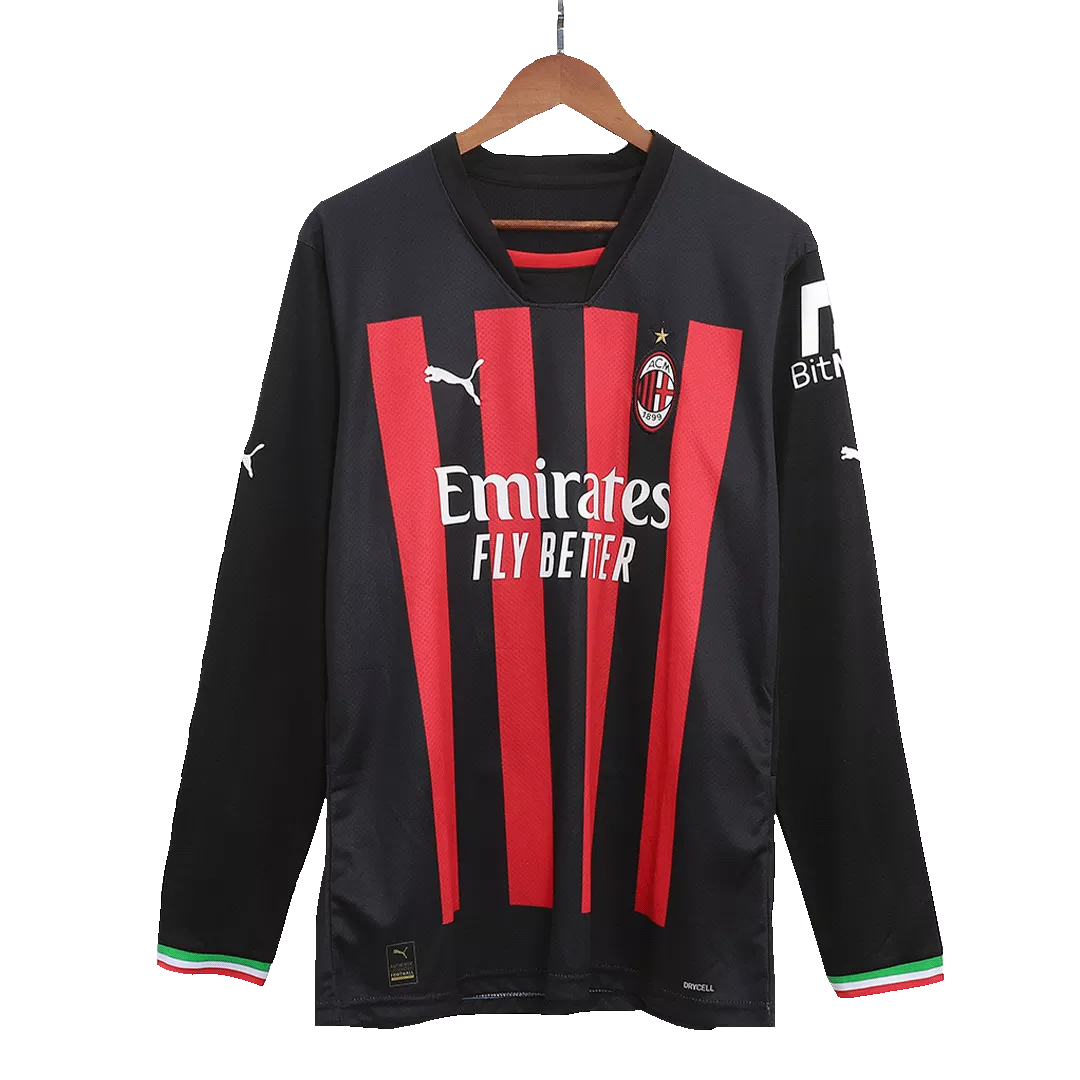 AC Milan Home Long Sleeve Soccer Jersey 2022/23