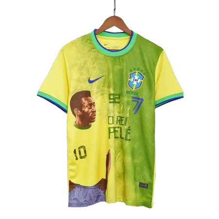 Brazil PELÉ 10 Commemorative Home Soccer Jersey 2022 - soccerdeal