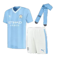 Manchester City Home Soccer Jersey Kit(Jersey+Shorts+Socks) 2023/24 - soccerdealshop