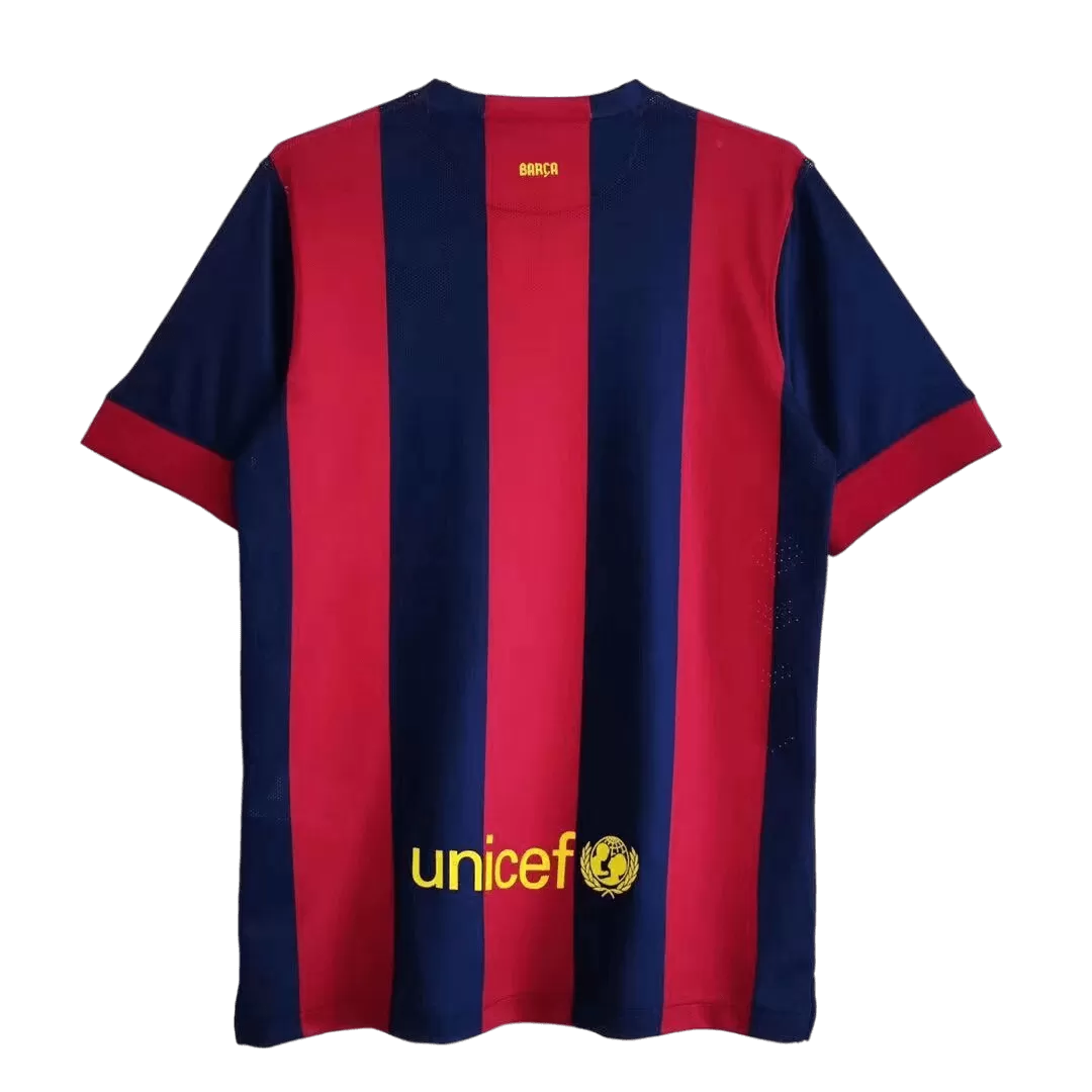 finekeys Retro Barcelona Home Soccer Jersey 2014/2015 Men Adult Messi #10 L / Messi #10