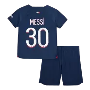Kid's MESSI #30 PSG Home Soccer Jersey Kit(Jersey+Shorts) 2023/24 - soccerdealshop