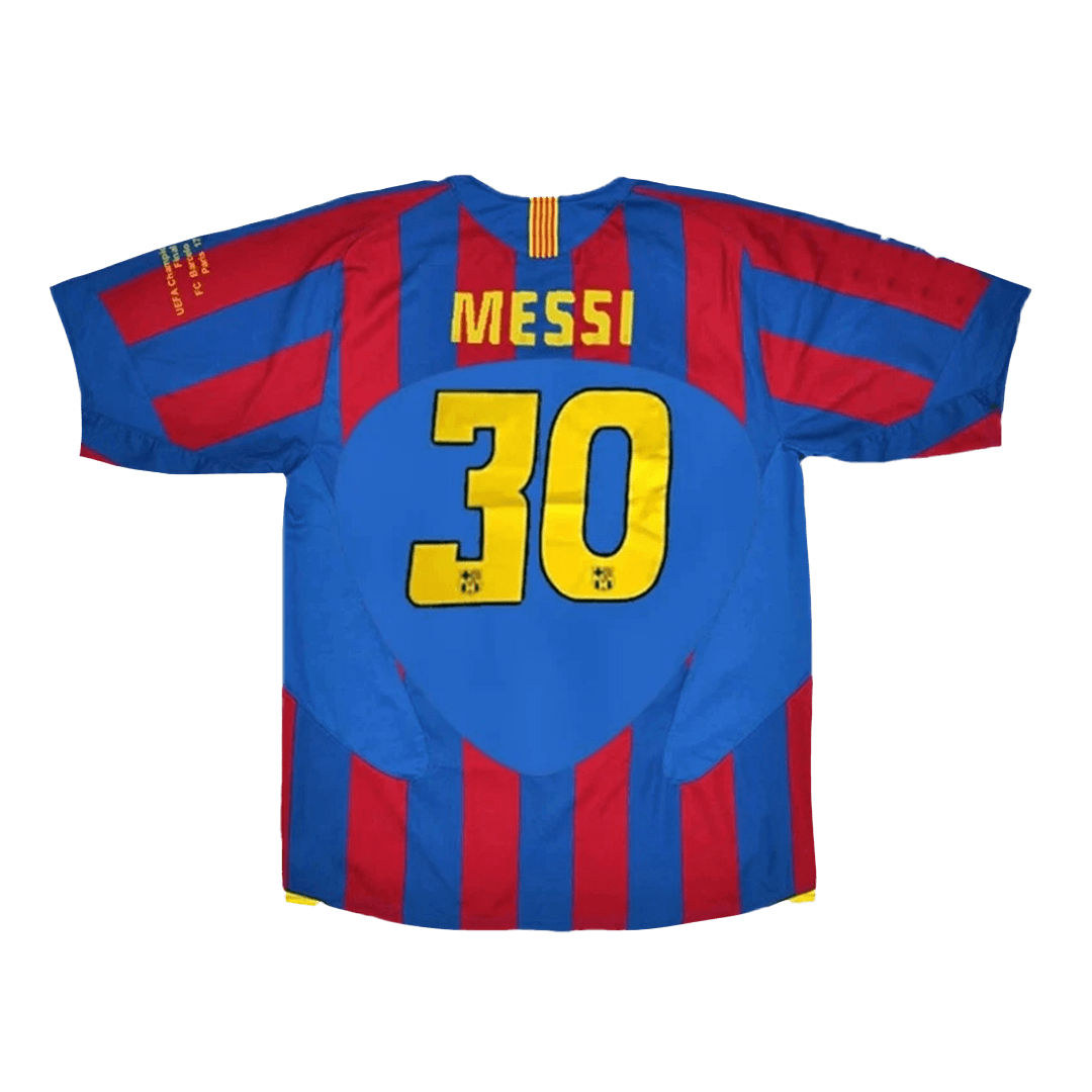 Retro MESSI #30 2005/06 Barcelona Home Soccer Jersey - UCL Final - soccerdeal