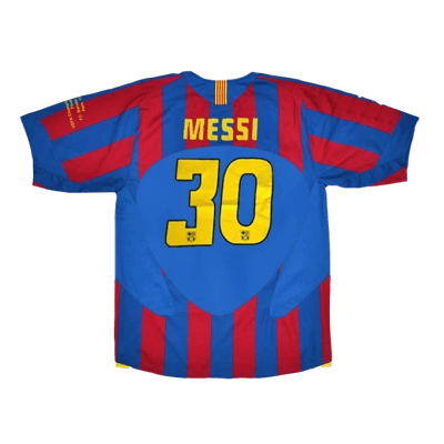 Retro MESSI #30 2005/06 Barcelona Home Soccer Jersey - UCL Final - Soccerdeal